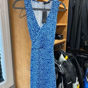 SHEILAY FAUX WRAP DRESS, SLEEVELESS SMALL